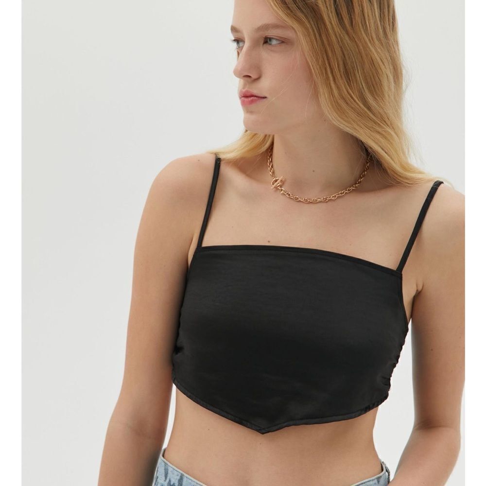 🌟✨ Motel Zashe Satin Tie Back Top - Topaz - Size Small - NWT